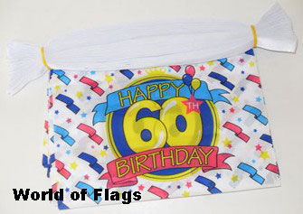 Happy 60th Birthday Bunting 9m