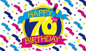 70th birthday banner