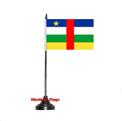 Central African Republic Table Flag