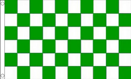 Green and White Checkered Flag