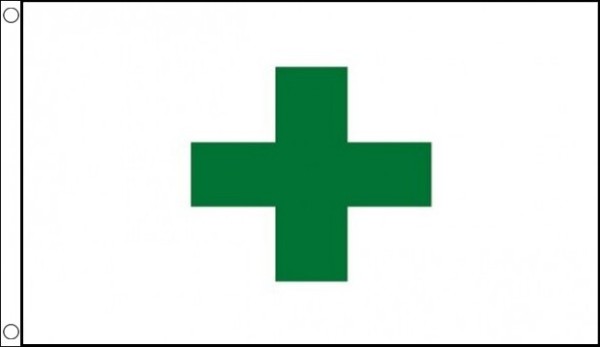 2ft by 3ft Green Cross Flag