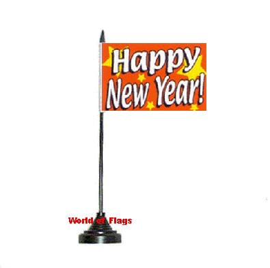 Happy New Year Table Flag