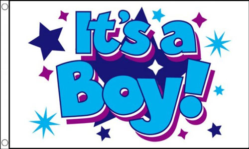 Its A Boy Flag with Stars