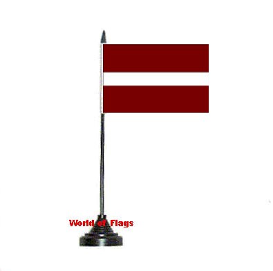 Latvia Table Flag 
