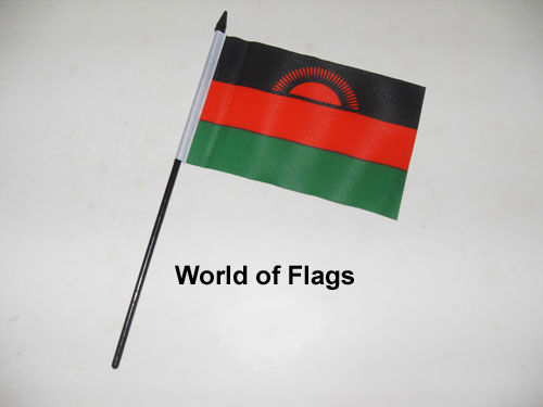 Malawi Hand Flag Red Sun