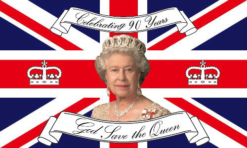 Queens 90th Birthday Flag