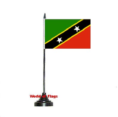 St Kitts and Nevis Table Flag