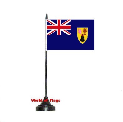 Turks and Caicos Islands Table Flag
