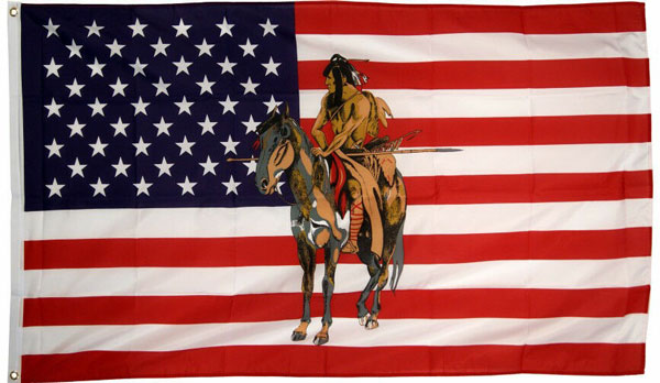 USA Indian on a Horse Flag Special Offer