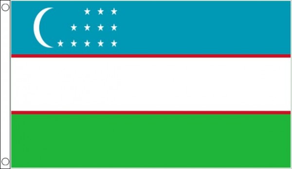 2ft by 3ft Uzbekistan Flag