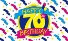 Happy 70th Birthday Flag Design A