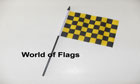 Black and Yellow Checkered Hand Flag