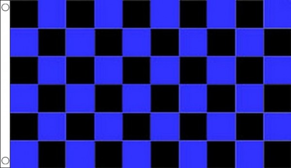 Royal Blue and Black Checkered Flag