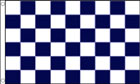 Navy Blue and White Checkered Flag