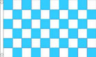 Sky Blue and White Checkered Flags