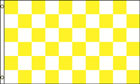 White and Yellow Gold Checkered Flag