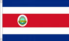 Costa Rica Flag With Crest  