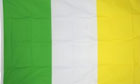 2ft by 3ft Green White Yellow Flag Offaly Flag