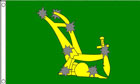 5ft by 8ft Green Starry Plough Flag