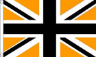 Black and Orange Union Jack Flag