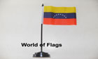 Venezuela Table Flag 8 Stars NO Crest