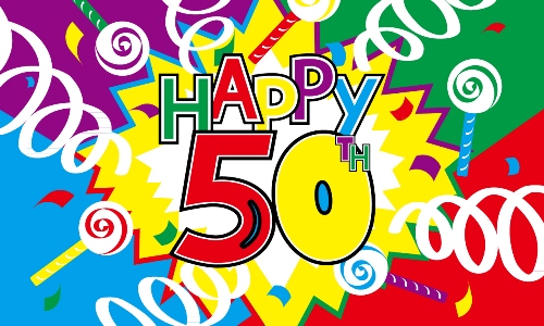 Happy 50th Birthday Flag