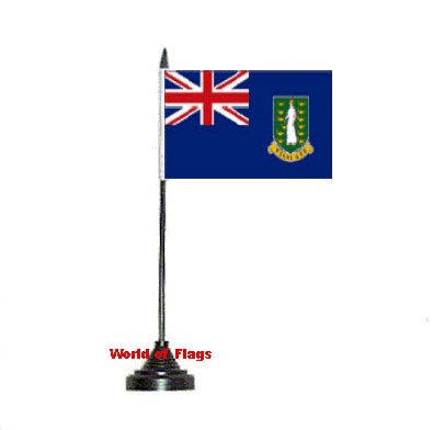 British Virgin Islands Table Flag