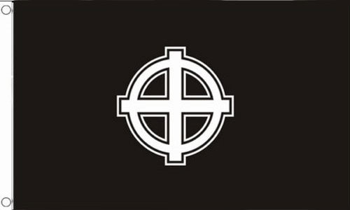 Black Celtic Cross Flag