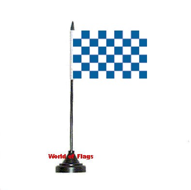 Royal Blue and White Checkered Table Flag