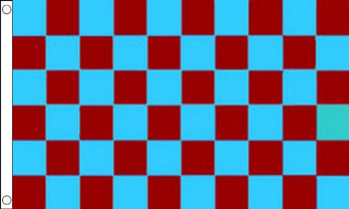 Sky Blue and Claret Maroon Checkered Flag