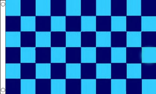 Dark Blue and Light Blue Checkered Flag