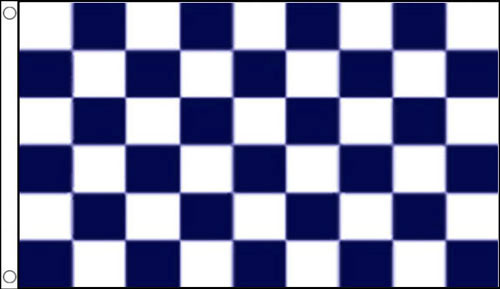 Navy Blue and White Checkered Flag