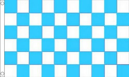 Sky Blue and White Checkered Flags