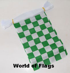 Green and White Check Bunting 3m