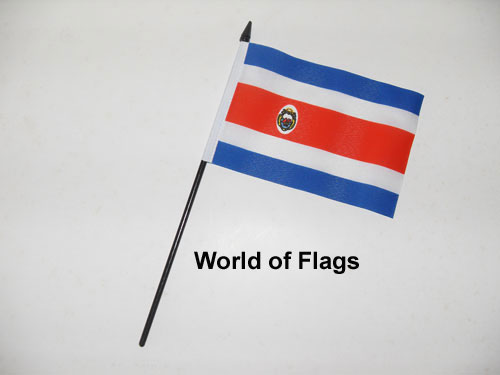 Costa Rica Hand Flag