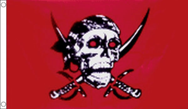 Red Pirate Flag Design A
