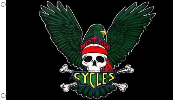 Eagle Cycles Skull Flag 