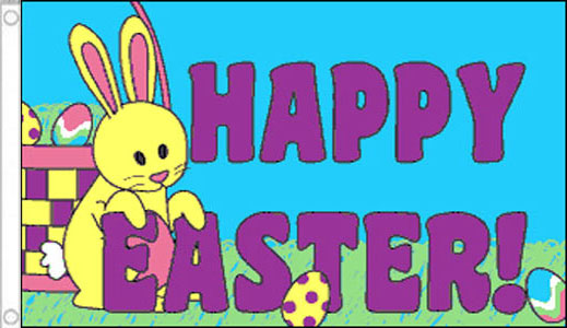 Happy Easter Flag Easter Bunny Flag