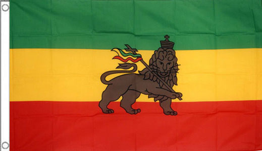 Ethiopia Lion of Judah Funeral Flag