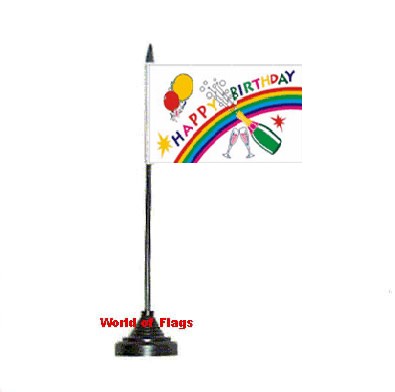 Happy Birthday Table Flag