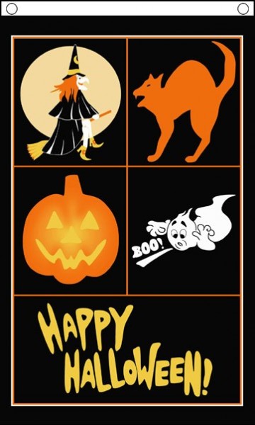 Happy Halloween Banner (Hanging Down Flag)