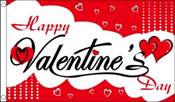 Happy Valentines Day Flag Design A