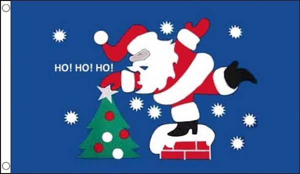 Ho Ho Ho Santa Flag