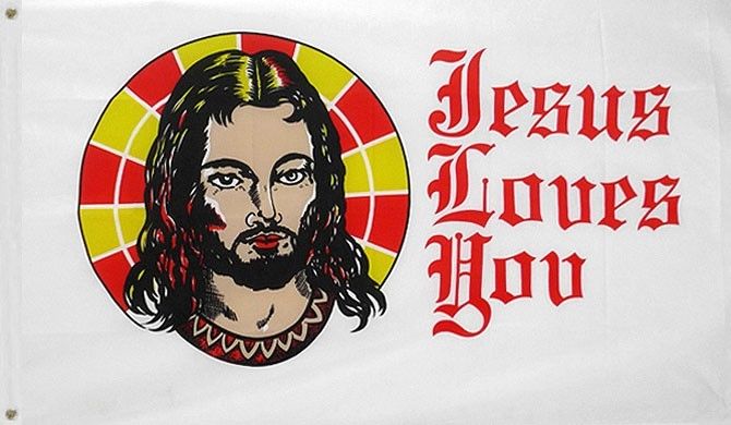 Jesus Loves You Flag