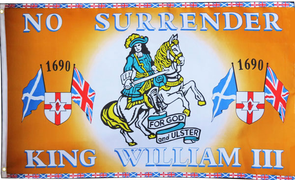 King William of Orange Flag NO SURRENDER