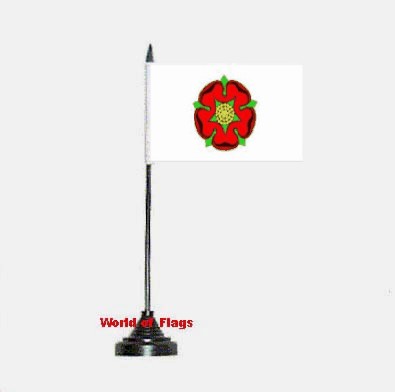 Lancashire Table Flag White Background