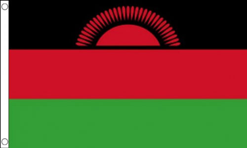 2ft by 3ft Malawi Flag Red Sun Flag