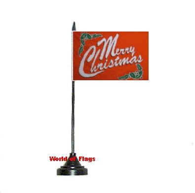 Merry Christmas Table Flag