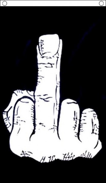 Middle Finger Banner Flag