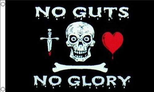 No Guts No Glory Pirate Flag 